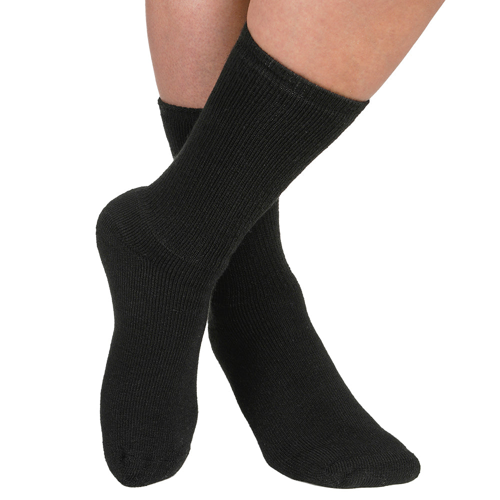 Chaussettes à conservation de chaleur, hommes, noir, 2 paires, taille 41-45