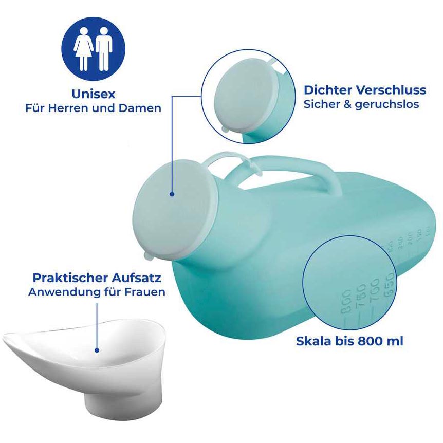 Urinal UNISEX, vert-menthe