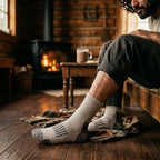 Merino Thermosocken, beige