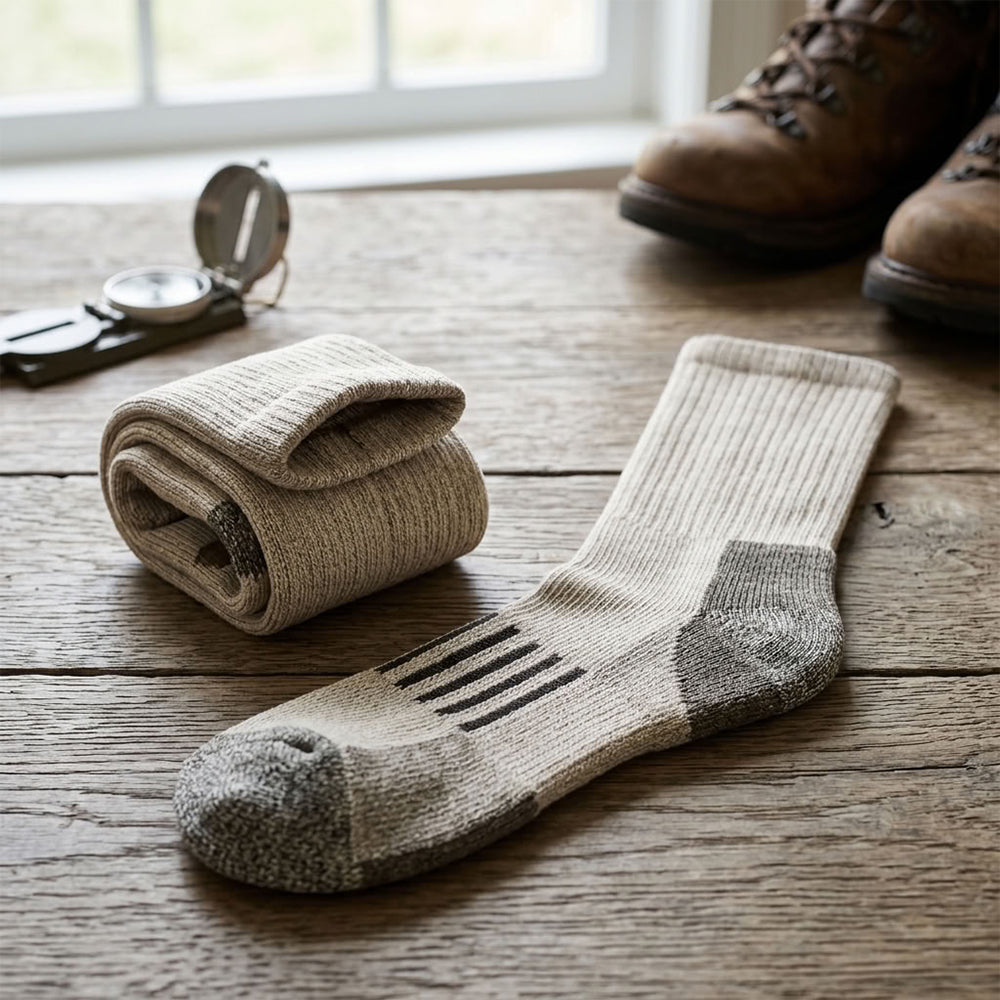Merino Thermosocken, beige