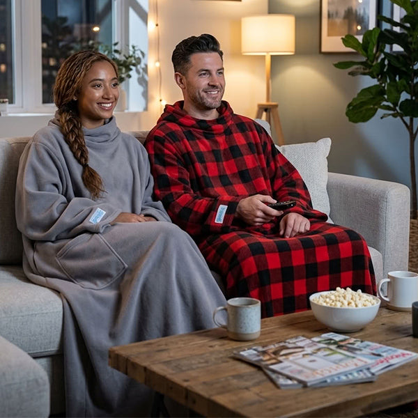 Snuggie Original couverture polaire avec manches, gris