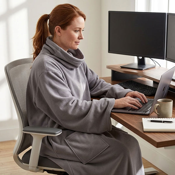 Snuggie Original couverture polaire avec manches, gris