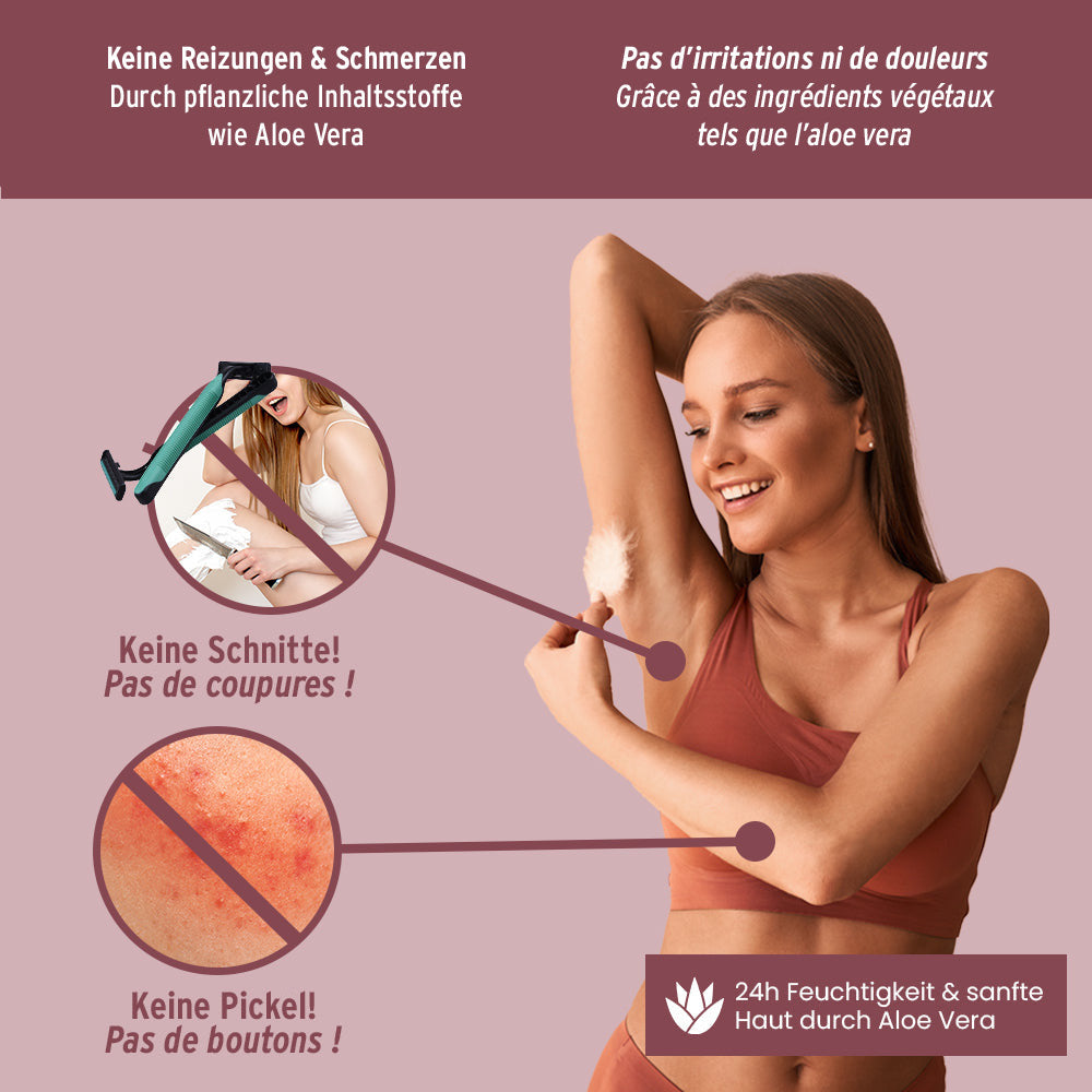 Capillum AMOVE Aloe Vera, poudre dépilatoire pour la douche, 200 g