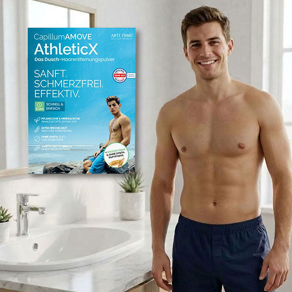 Capillum AMOVE Athletic X, Dusch-Haarentfernungspulver, 200 g