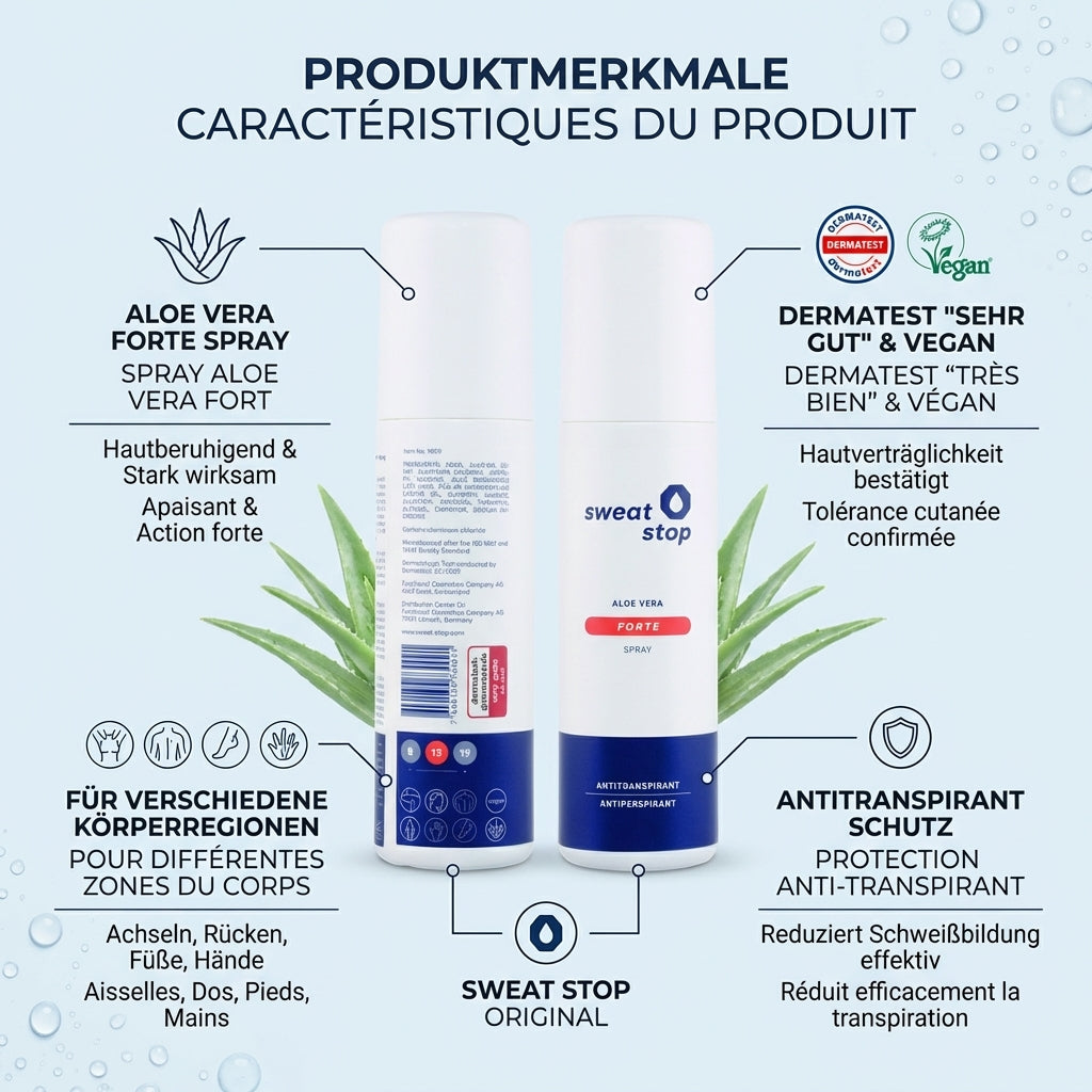 SweatStop Forte Spray anti-transpirant en cas de forte transpiration des aisselles, 100ml