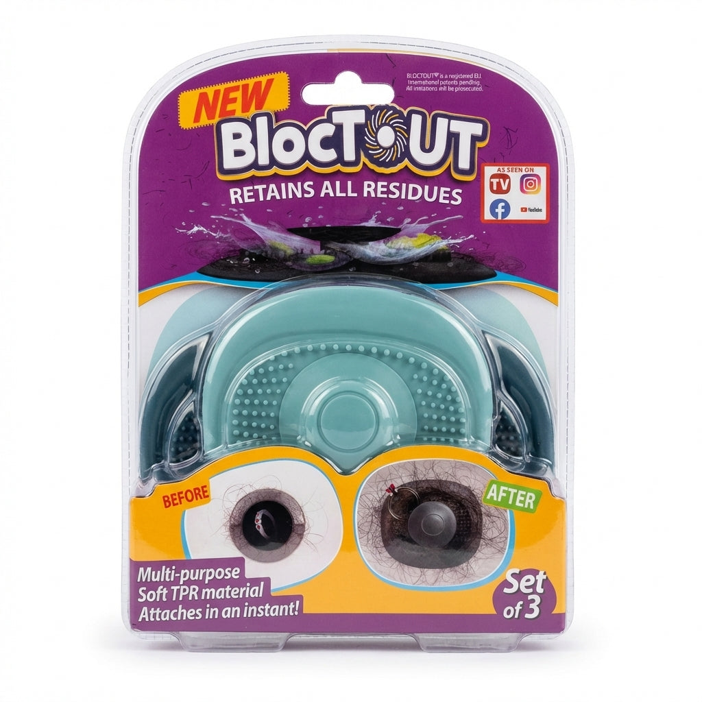 Filtre d'évacuation Bloctout, lot de 3 pièces