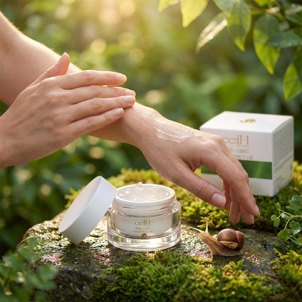 Cell-1 Skin Care Schneckencreme eincremen