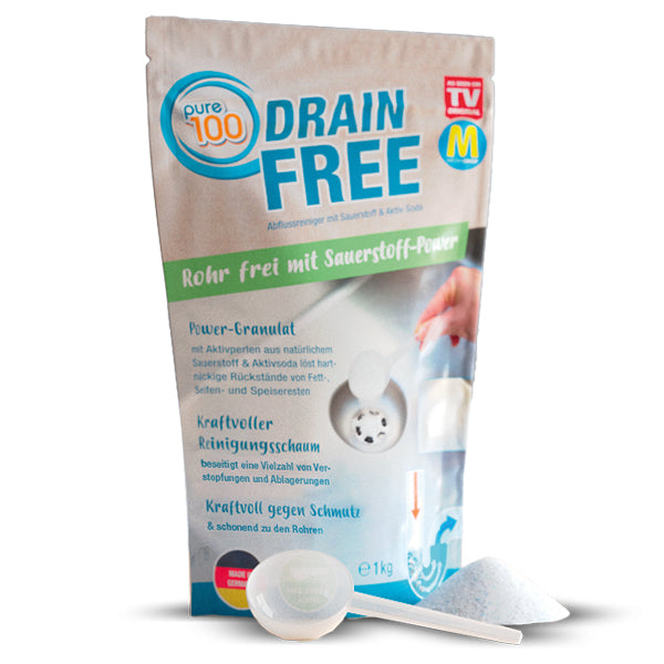 Drainfree Pure100, 1 kg  Rohrfrei mit Sauerstoff-Power