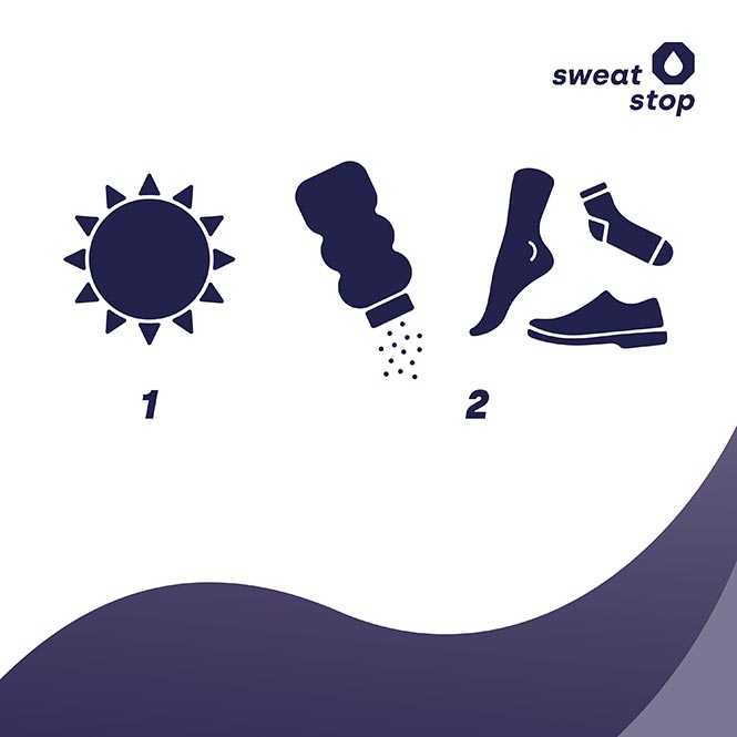 SweatStop Poudre pour pieds au menthol & à l'aloe vera pour les pieds secs, 100g