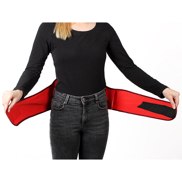 Vital Comfort Ceinture pour bouillotte avec velcro, incl. bouillotte, rouge