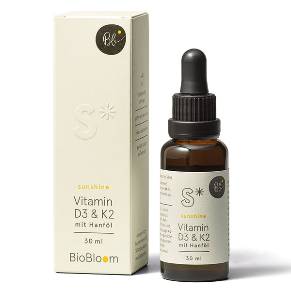 Vitamin D3 & K2 mit Hanföl - sunshine, 30 ml