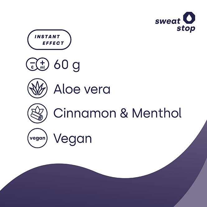 SweatStop stick de poudre pour les pieds à la cannelle et au menthol pour les pieds secs