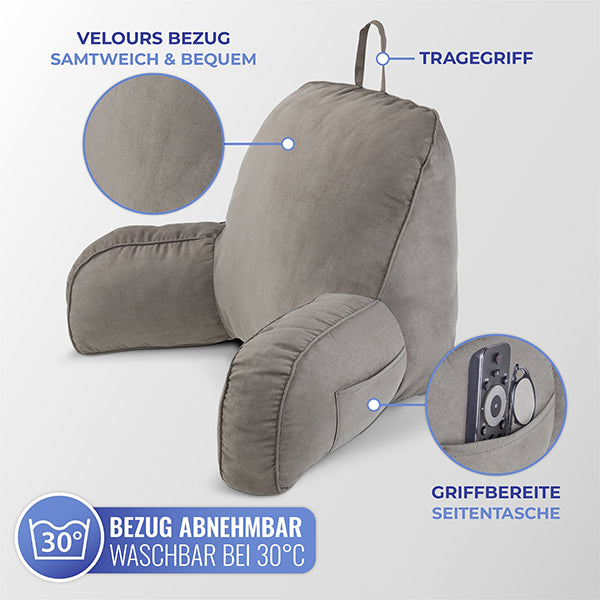Coussin dorsal avec accoudoirs