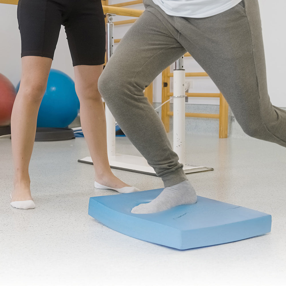 Orange Gym Balance Pad, bleu