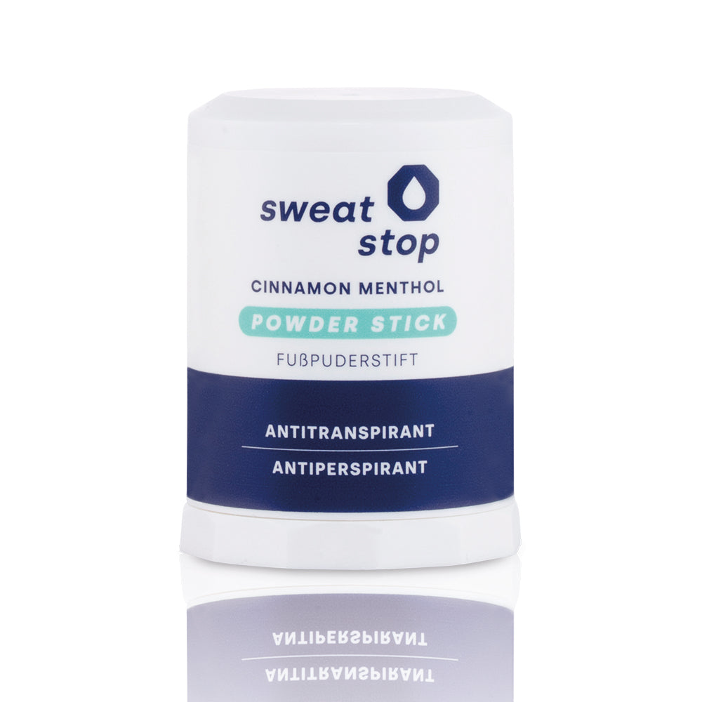 SweatStop Fusspuderstift mit Zimt & Menthol für trockene Füsse, 60g
