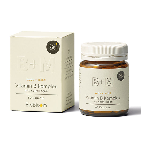 Vitamin B Komplex mit Keimlingen - body + mind, 60 Kapseln