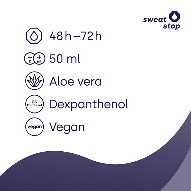 SweatStop Forte Antitranspirant Roll-On en cas de forte transpiration des aisselles, 50ml