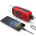 Mini batterie d'urgence avec lampe et radio