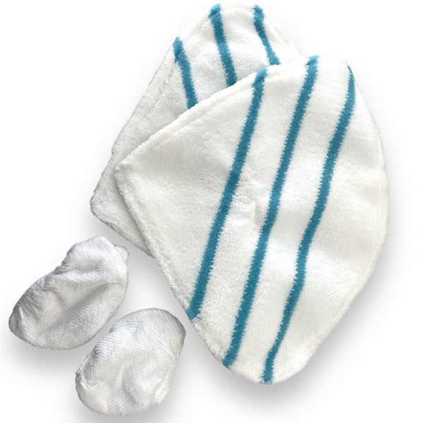 Ersatz Mikrofaserpads zu Starlyf Stream Mop, 2x klein, 2x gross