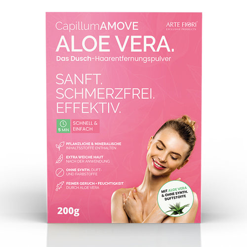 Capillum AMOVE Aloe Vera, Dusch-Haarentfernungspulver, 200 g