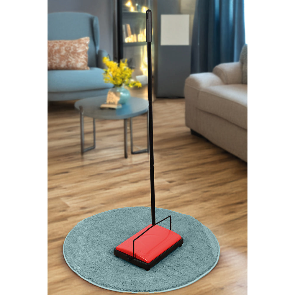 Balai manuel pour tapis, rouge