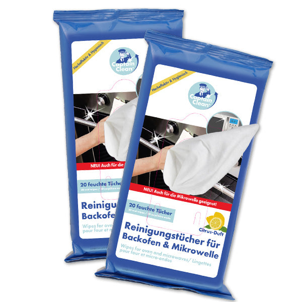 Lingettes nettoyantes pour four et micro-ondes, 40 pièces