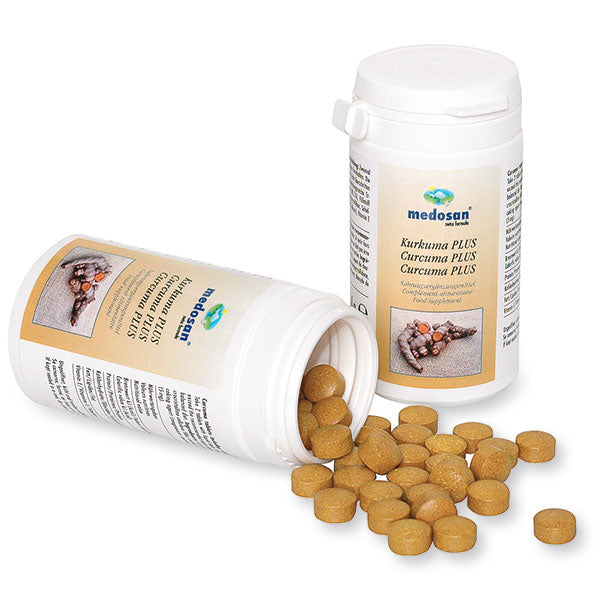Verpackung der Medosan Kurkuma Plus Tabletten