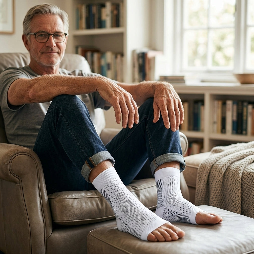 Chaussettes de compression orthopédiques - blanc