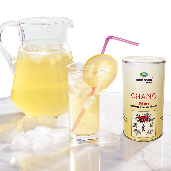 Dr. Changs Instant-Grüntee von Medosan als Eistee