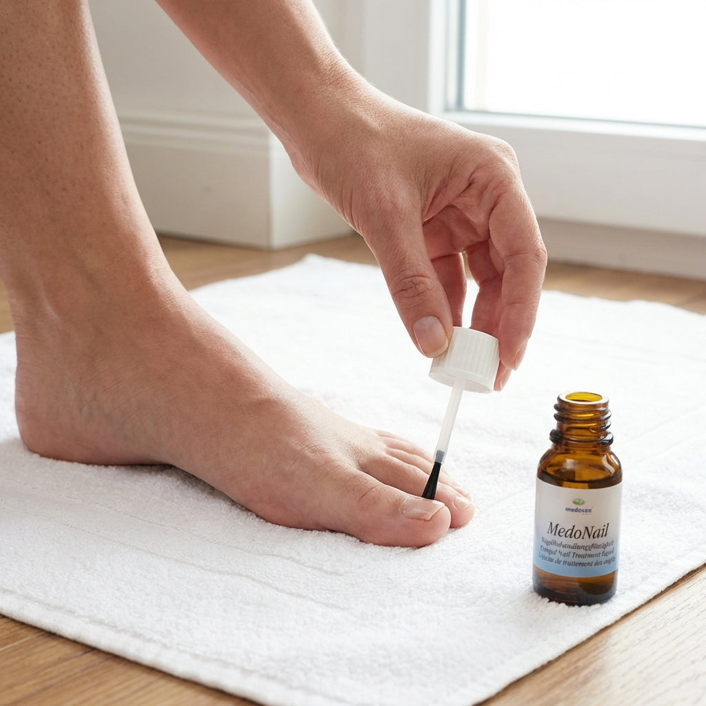 Nagelpilzbehandlung mit Medosan MedoNail