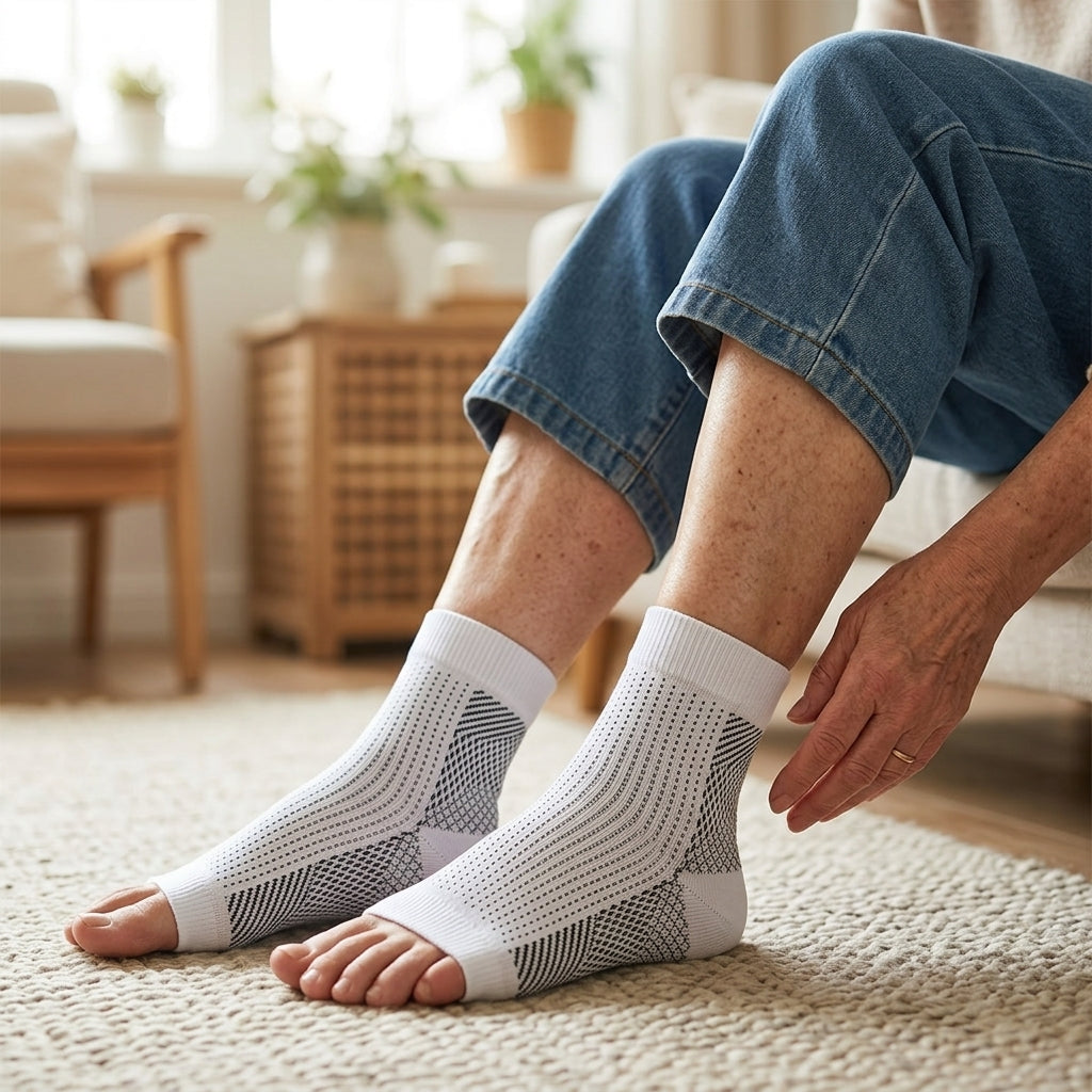 Chaussettes de compression orthopédiques - blanc
