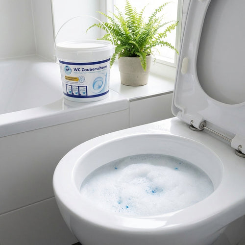 Captain Clean WC Zauberschaum neben der Badewanne