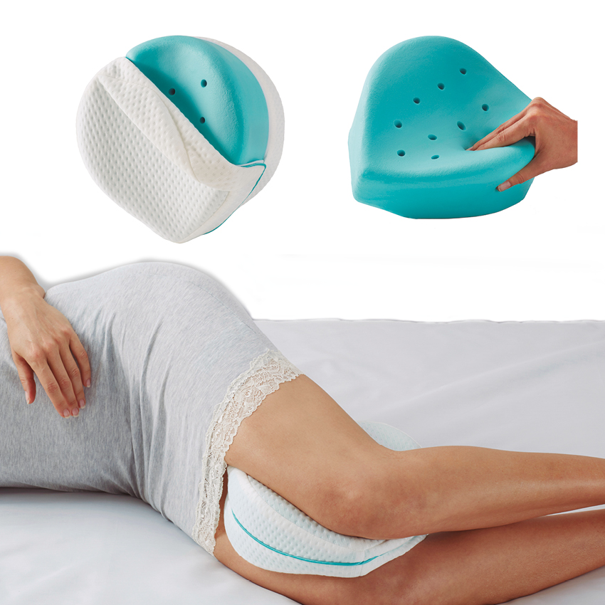 Coussin orthopédique entre-jambes en mousse à mémoire de forme