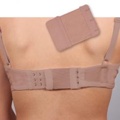 Extenseur de soutien-gorge, jeu de 4 avec 3 crochets, beige 