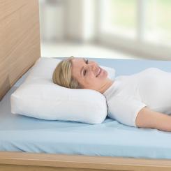 Rückenschläferkissen mit Baumwollbezug 