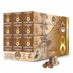 Lungo Forte - 120 Kaffeekapseln Alu - La Natura 