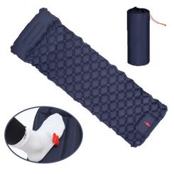 Matelas avec pompe intégrée - bleu foncé 