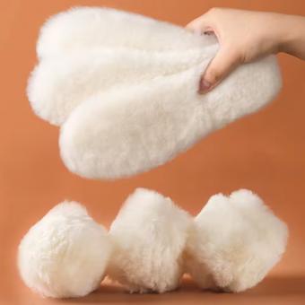 Semelles chauffantes en peau d'agneau 