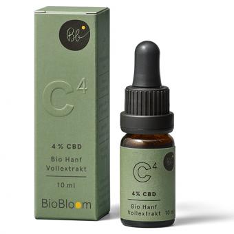 4% Huile de CBD bio Extrait complet de chanvre, 10 ml 
