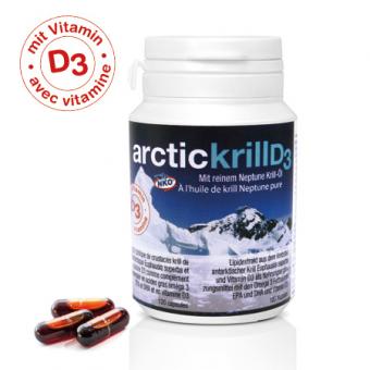 Arctic Krill avec vitamine D3 - 120 capsules d'huile de krill 