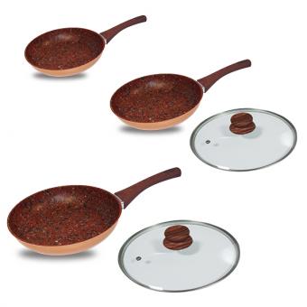 5 teiliges Copper & Stone Pfannen-Set 