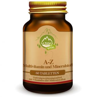 A-Z Multivitamine und Mineralstoffe - 60 Tabletten - La Natura Lifestyle Vital 