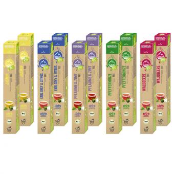 Set de thé gourmet BIO - 100 Capsules de thé - La Natura 