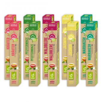 Set de thé gourmet BIO - 100 Capsules de thé - La Natura 
