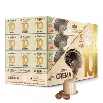 Crema - 120 capsules de café Homecompost - La Natura 