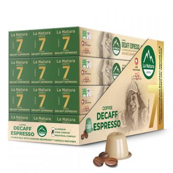 Decaff Espresso - 120 capsules de café Homecompost - La Natura 