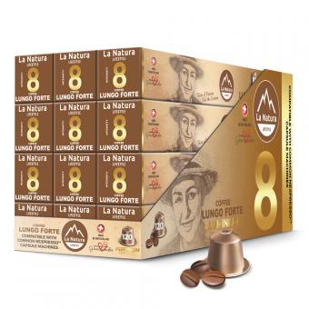 Lungo Forte - 120 Kaffeekapseln Alu - La Natura 