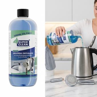 Super Clean : détartrant spécial pour robinetterie, lot de 500 ml avec bouchon anti-calcaire 
