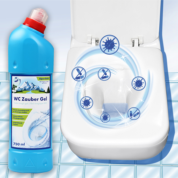 Captain Clean Gel magique WC au parfum des Alpes, 750 ml