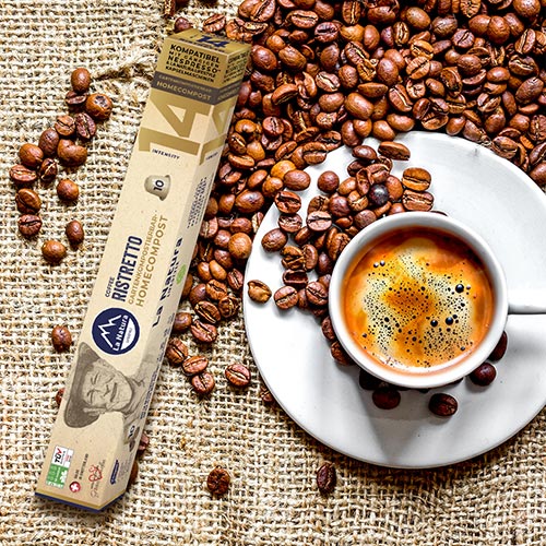 capsules de café compostables
 - compatibles Nespresso®**